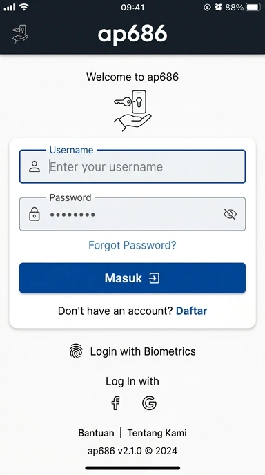 Masuk Akun Anda di ap686