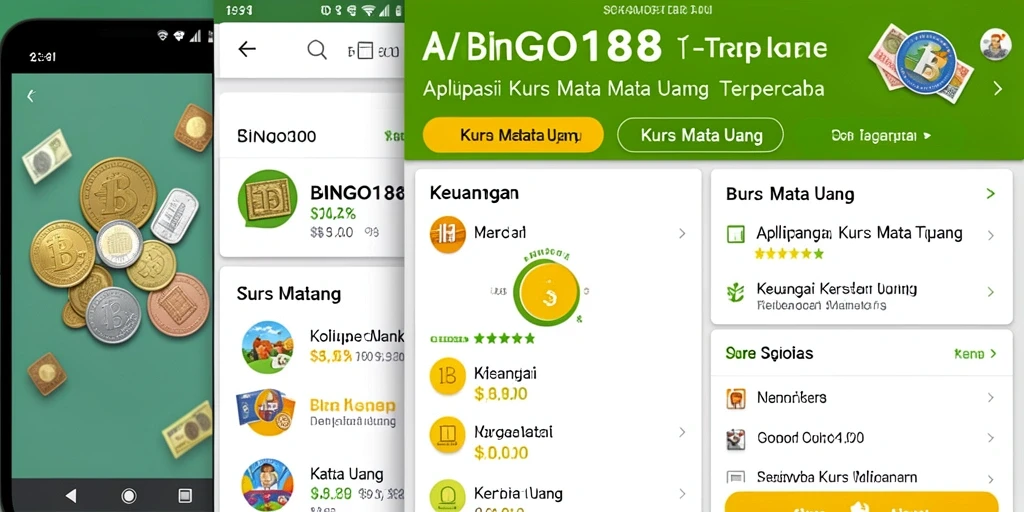 Antarmuka BINGO188 menampilkan nilai tukar mata uang secara real-time.