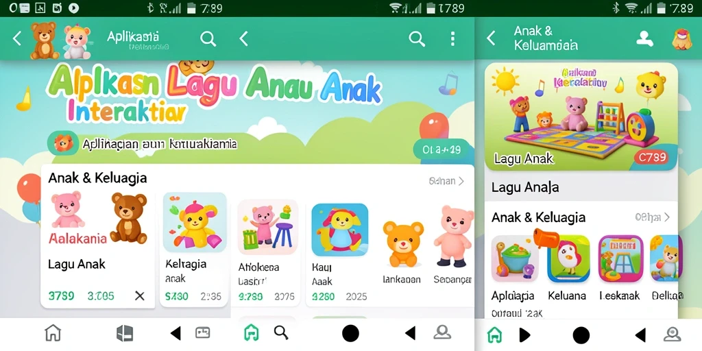 Tampilan antarmuka aplikasi C789 yang menarik dan penuh warna.