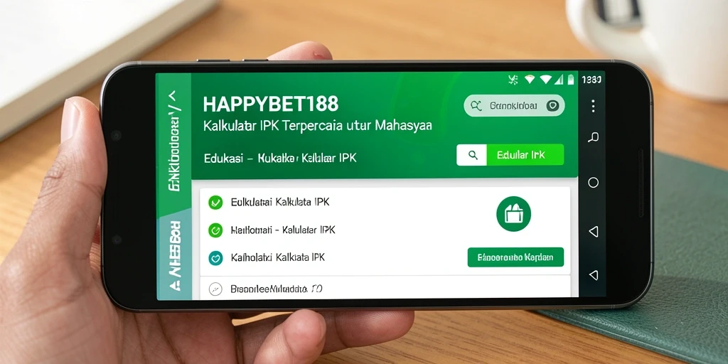 Tampilan antarmuka Kalkulator IPK HAPPYBET188 yang mudah digunakan.