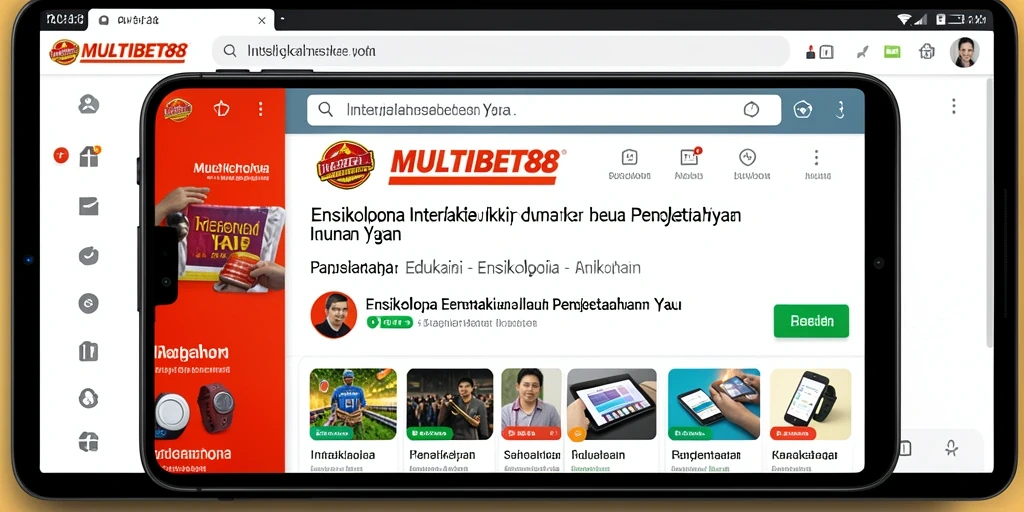 Antarmuka aplikasi MULTIBET88 yang informatif dan interaktif.