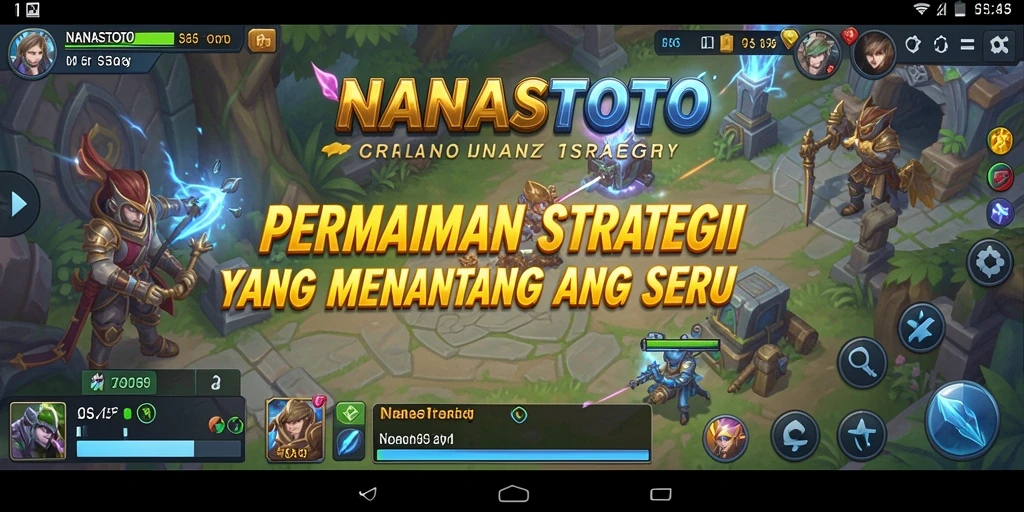 Tampilan antarmuka NANASTOTO yang dinamis dan strategis.