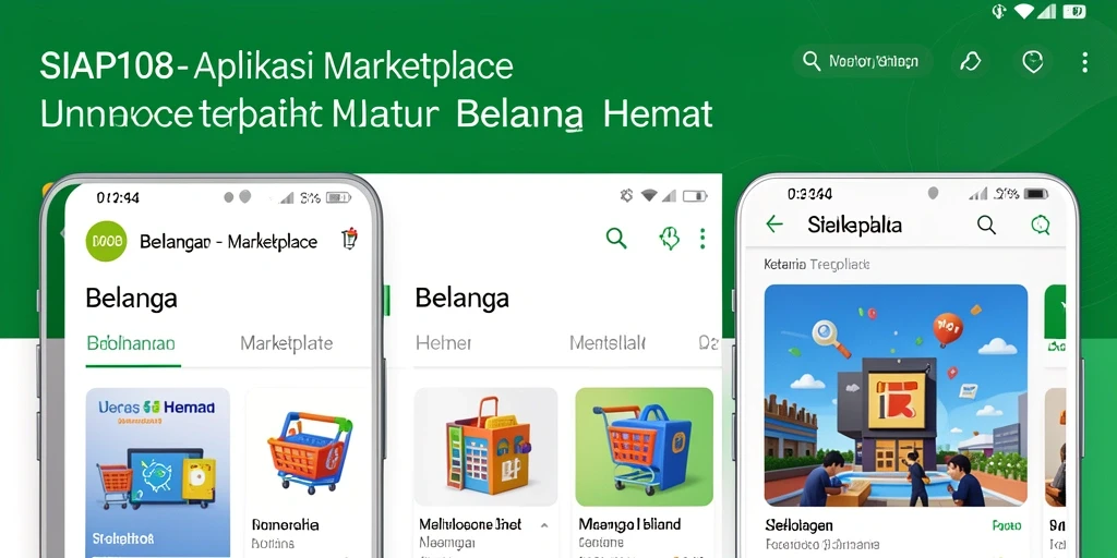 Antarmuka aplikasi SIAP108 yang user-friendly untuk belanja online.