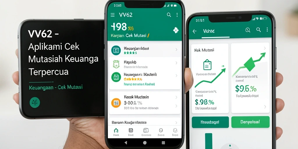 Tampilan antarmuka utama VV62 untuk cek mutasi keuangan.